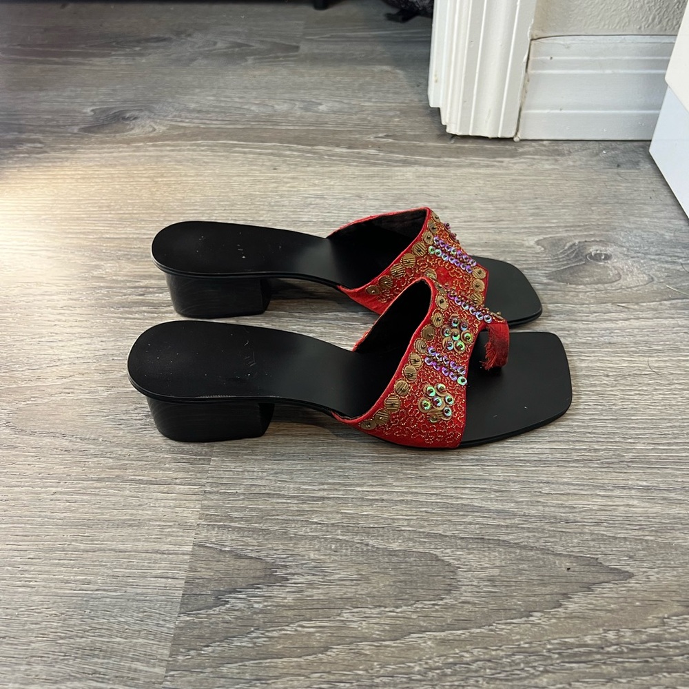 Women Y2K Red Wedges/ Sandals